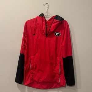 Nike Red and Black Georgia Bulldogs Windbreaker Pullover